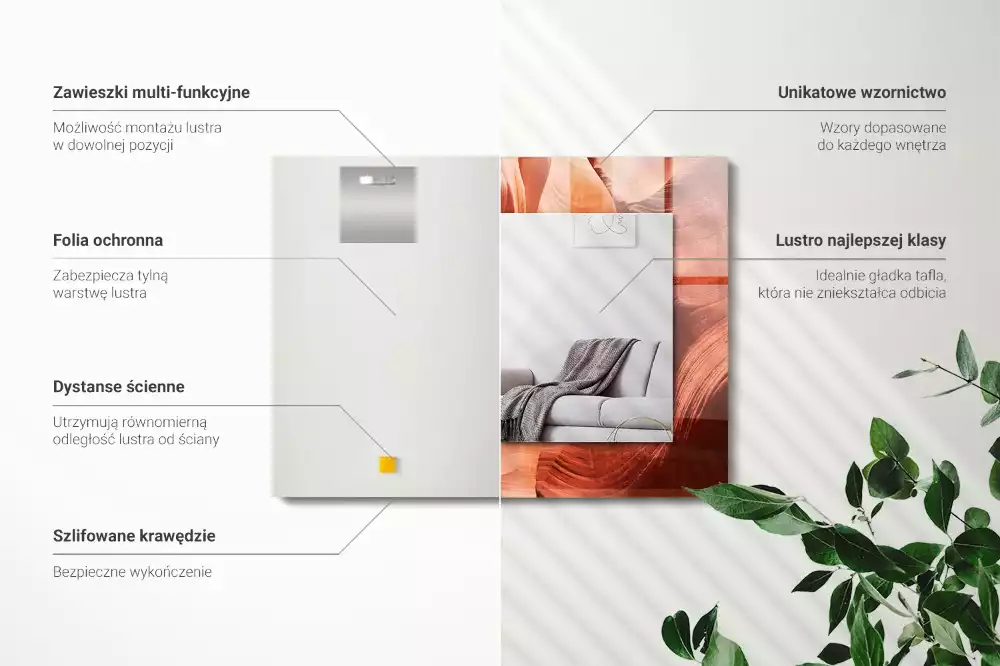 Espelho decorado Rochas do Cânion do Deserto