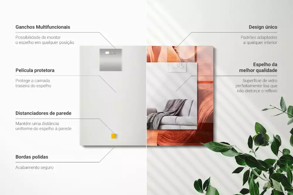 Espelho decorado Rochas do Cânion do Deserto