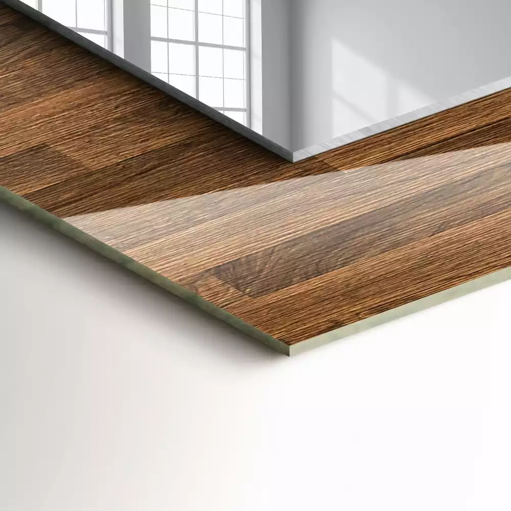 Espelho com moldura decorada Painéis de madeira