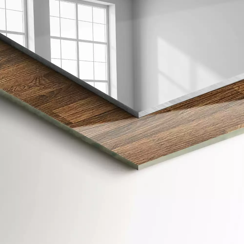 Espelho com moldura decorada Painéis de madeira