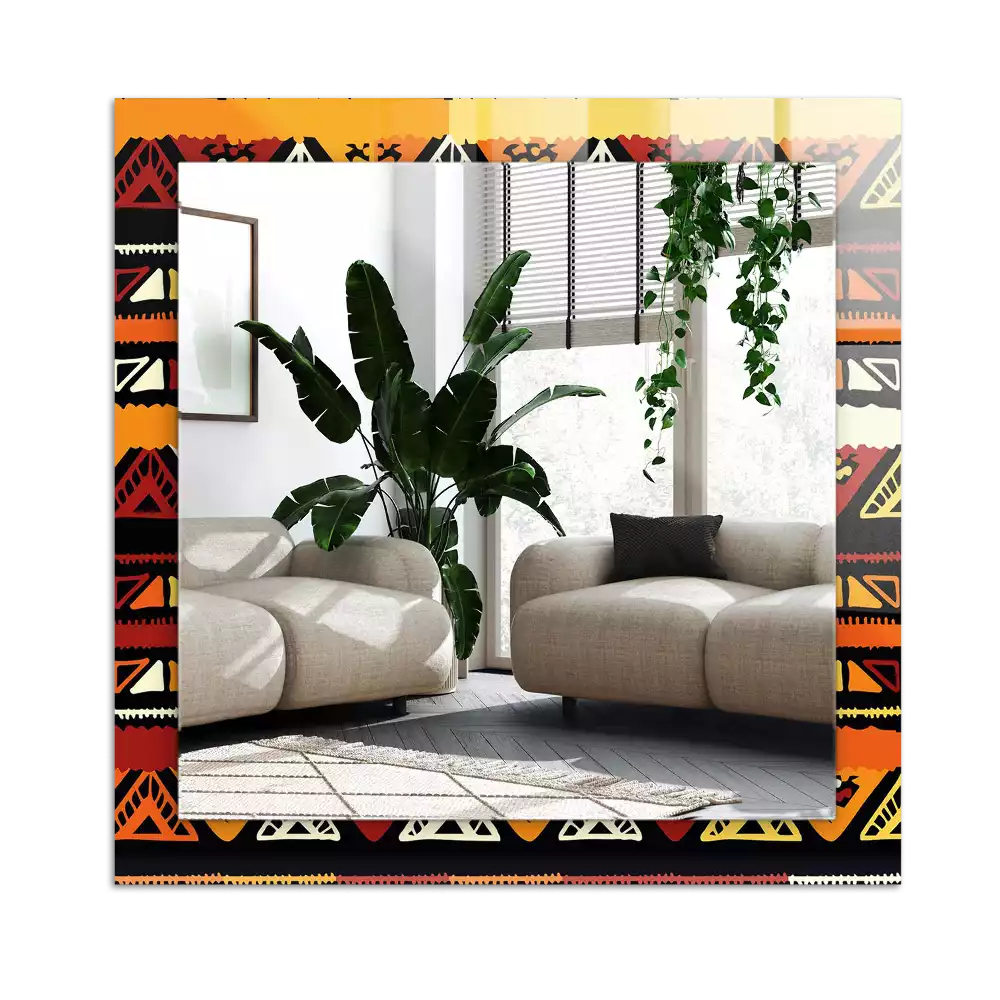 Espelho decorado Padrão étnico colorido