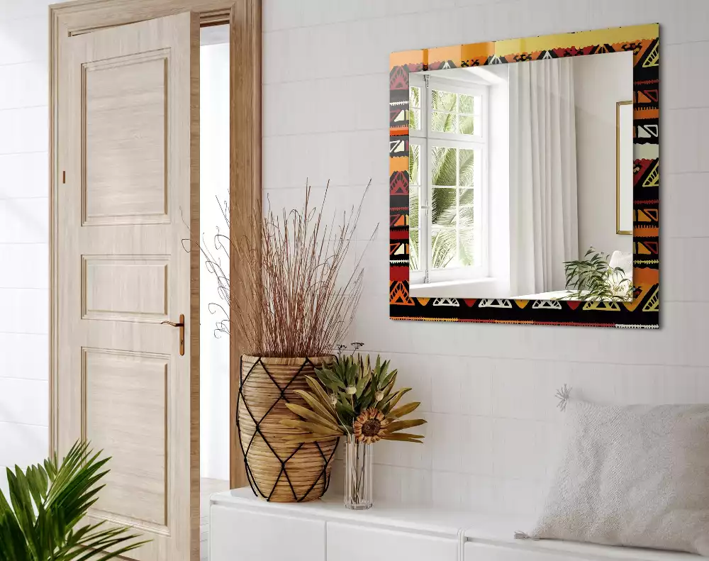 Espelho decorado Padrão étnico colorido