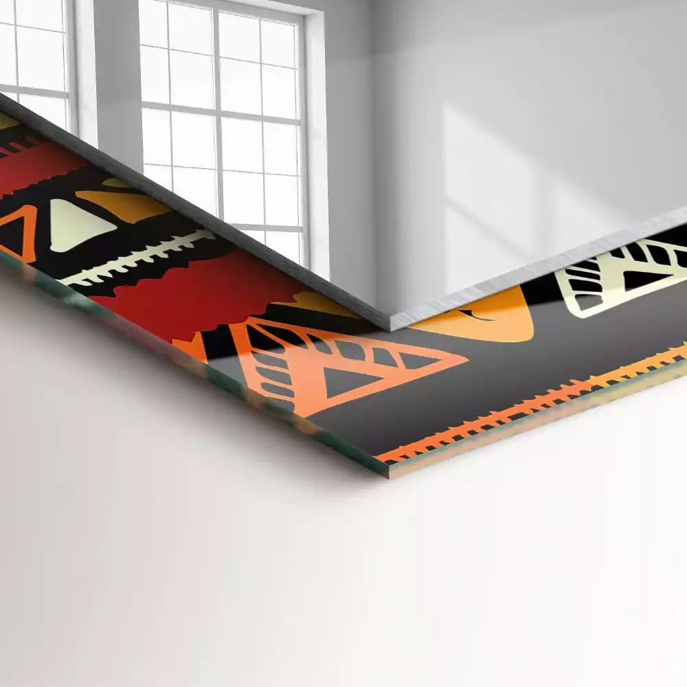 Espelho decorado Padrão étnico colorido