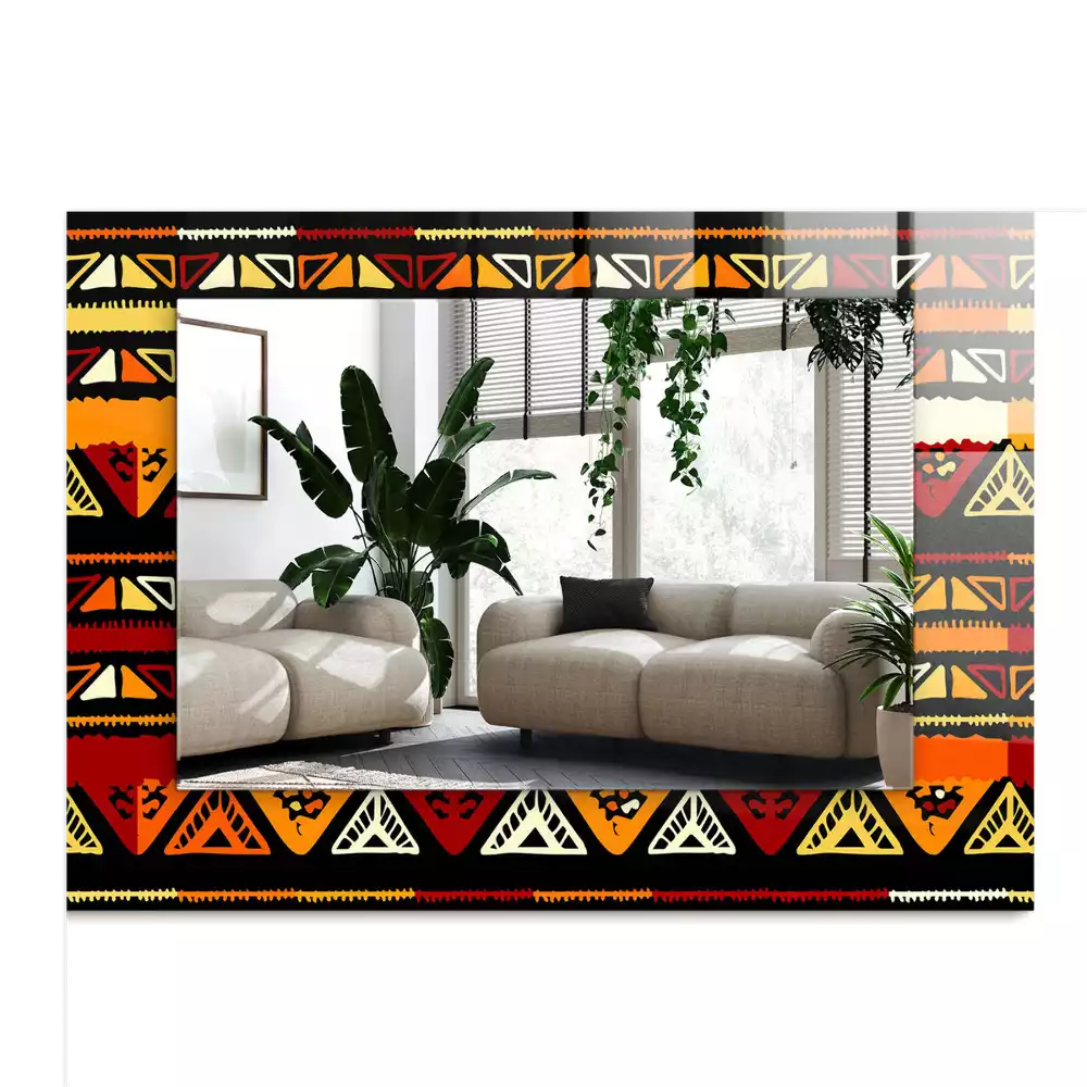 Espelho decorado Padrão étnico colorido