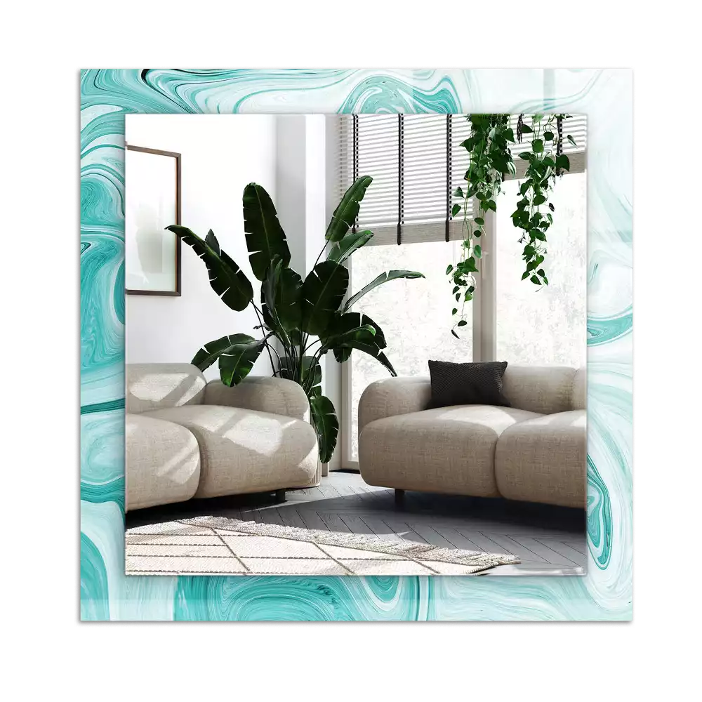 Espelho decorado Padrão abstrato de mármore