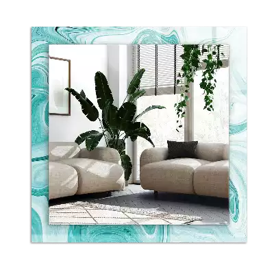 Espelho decorado Padrão abstrato de mármore