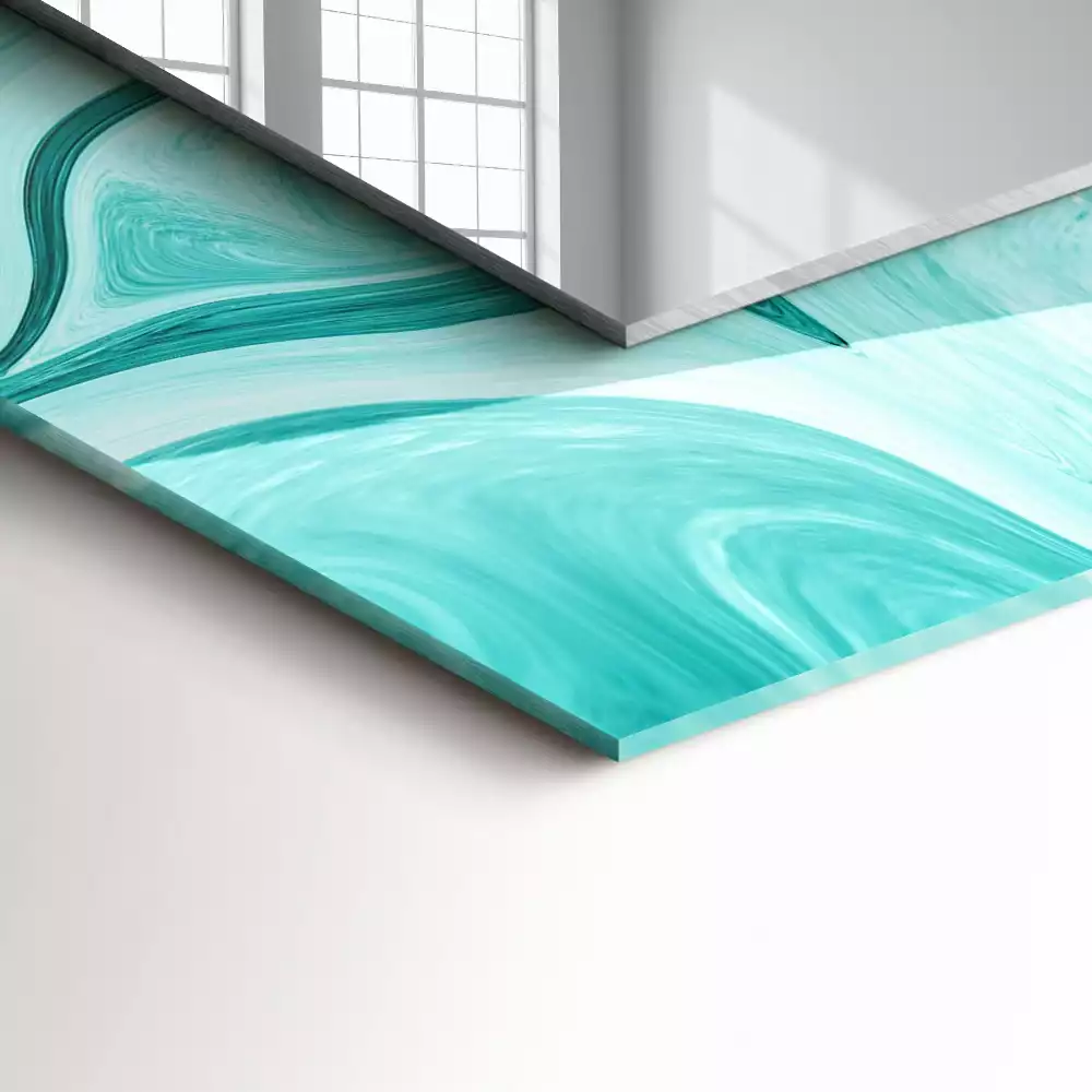 Espelho decorado Padrão abstrato de mármore