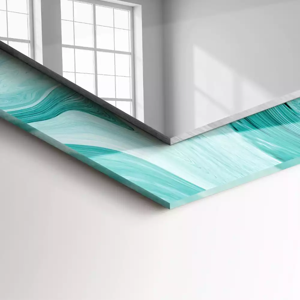 Espelho decorado Padrão abstrato de mármore