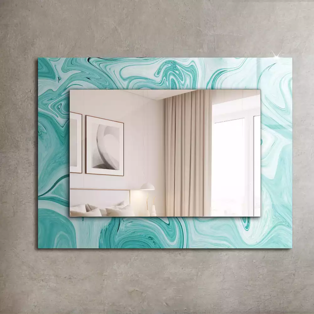 Espelho decorado Padrão abstrato de mármore