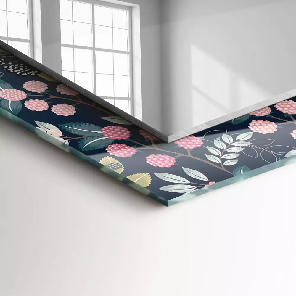 Espelho decorativo Flores, folhas, pássaros