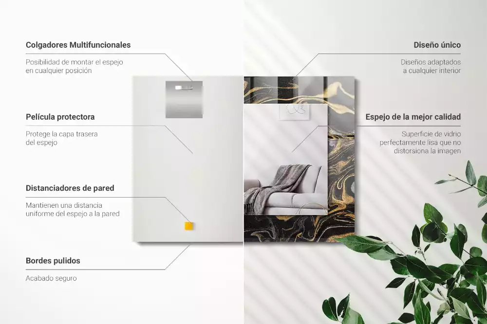 Espelho decorativo Padrão abstrato de mármore