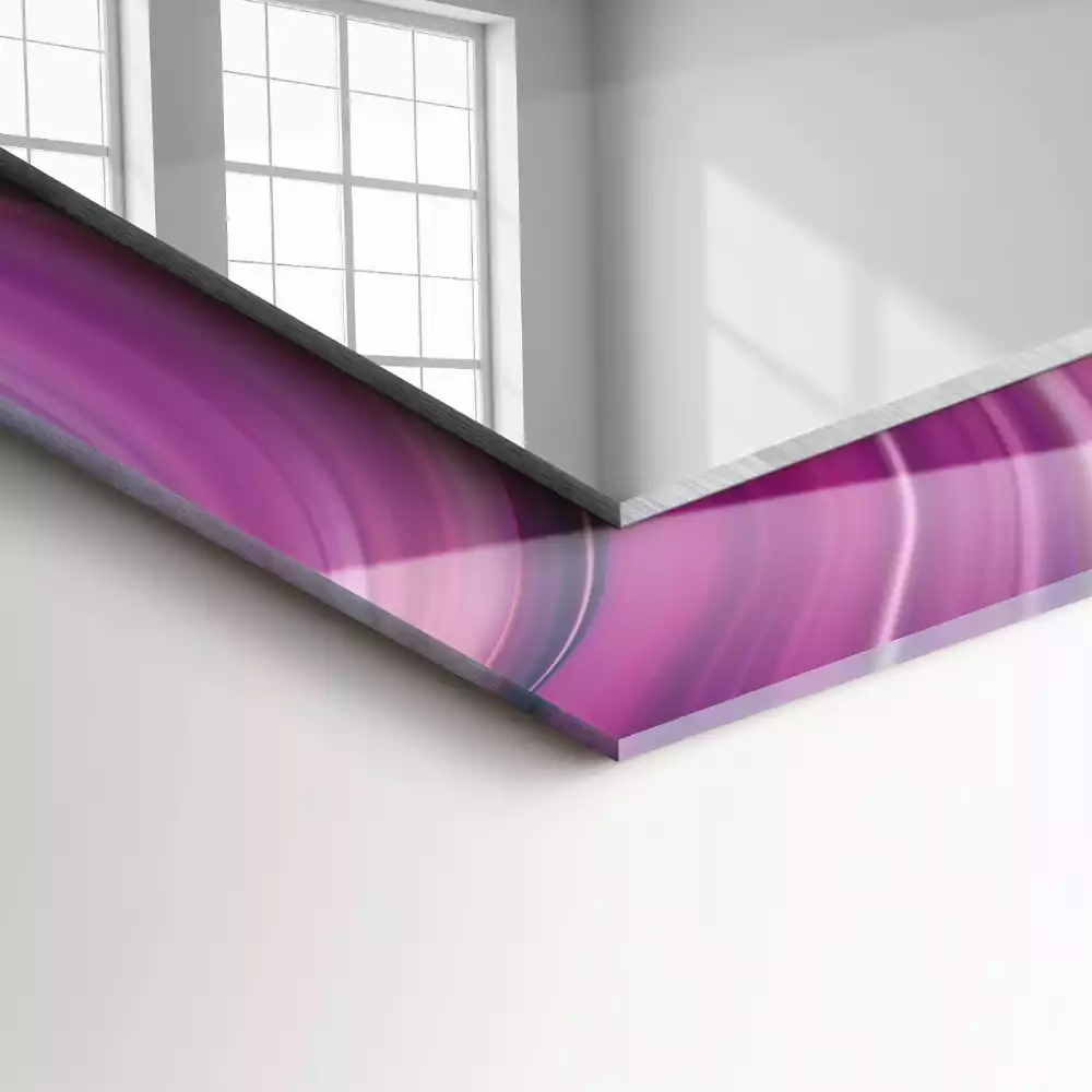 Espelho decorado Ondas coloridas abstratas