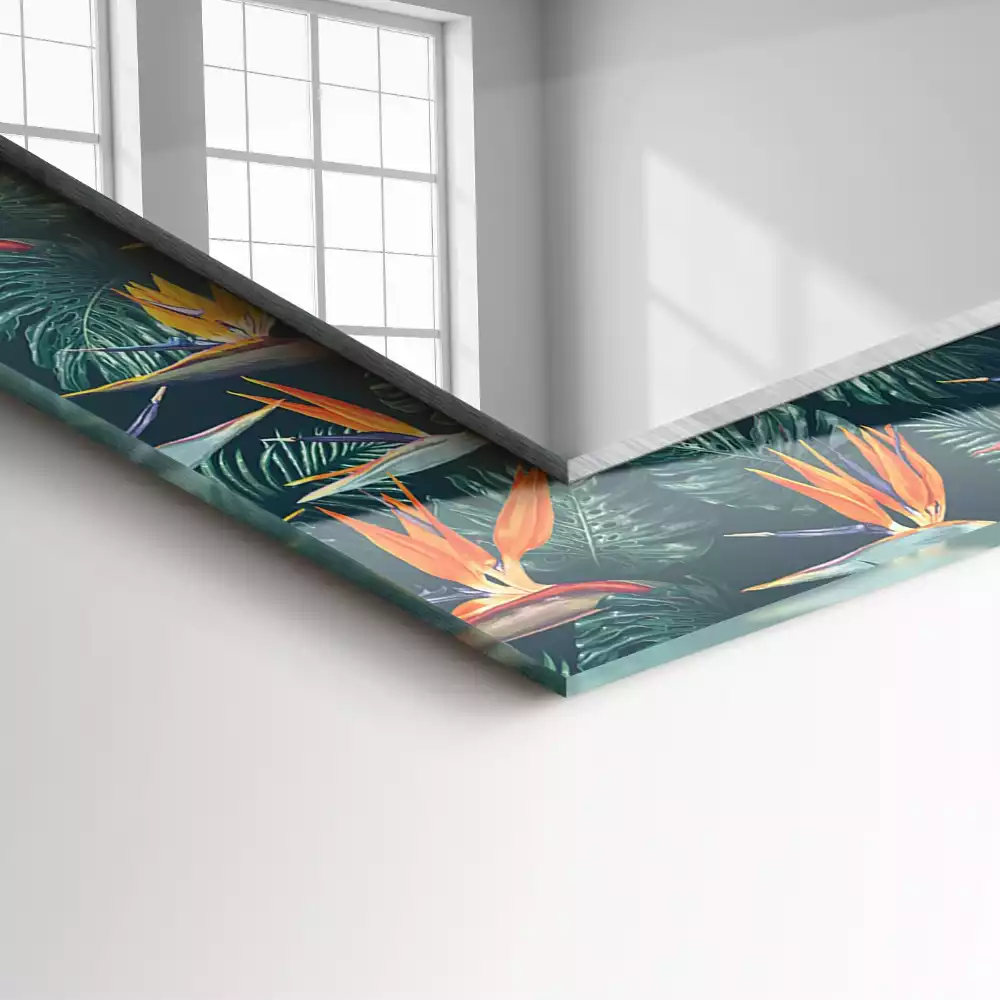 Espelho decorativo Flores e folhas