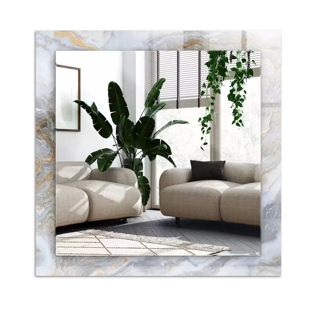 Espelho decorado Textura de padrão de mármore