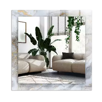 Espelho decorado Textura de padrão de mármore