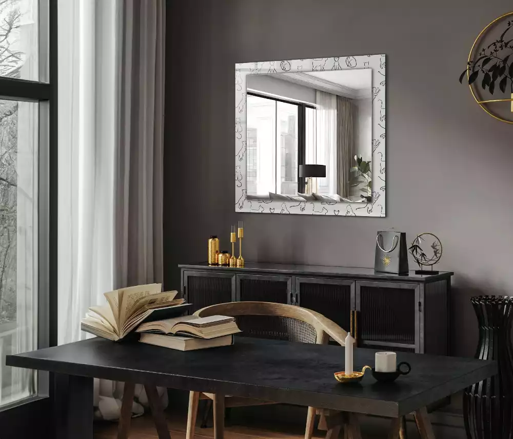 Espelho decorativo Contornos de gatos