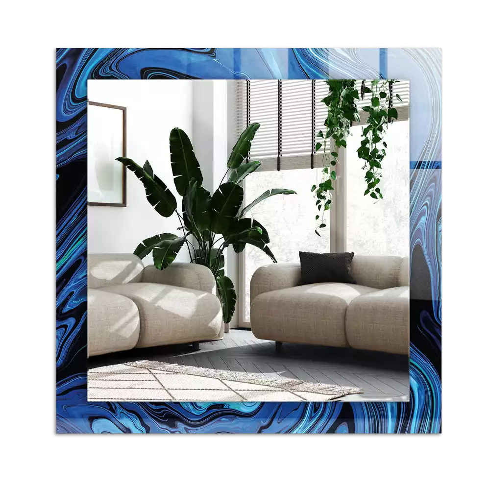 Espelho decorativo Padrão azul abstrato