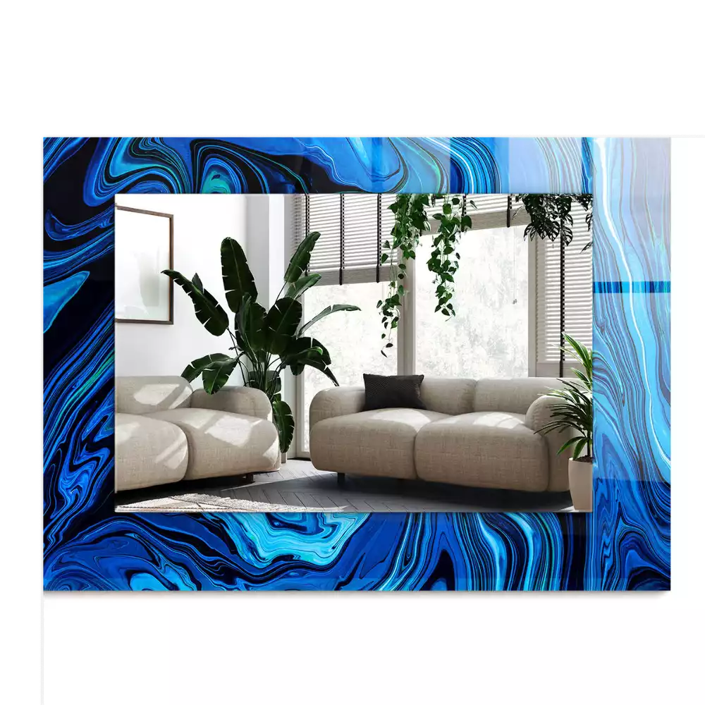 Espelho decorativo Padrão azul abstrato