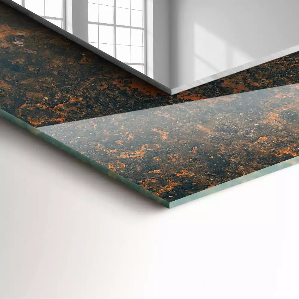 Espelho decorado Metal enferrujado