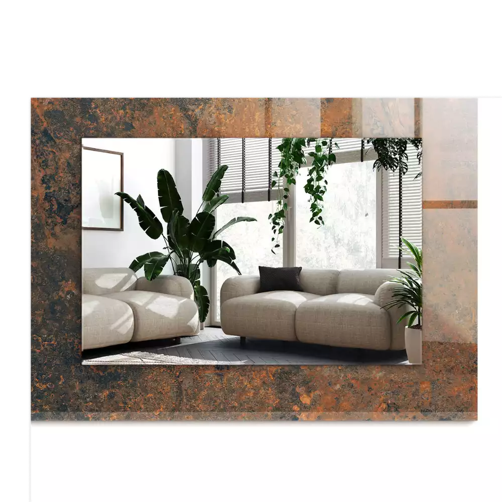 Espelho decorado Metal enferrujado