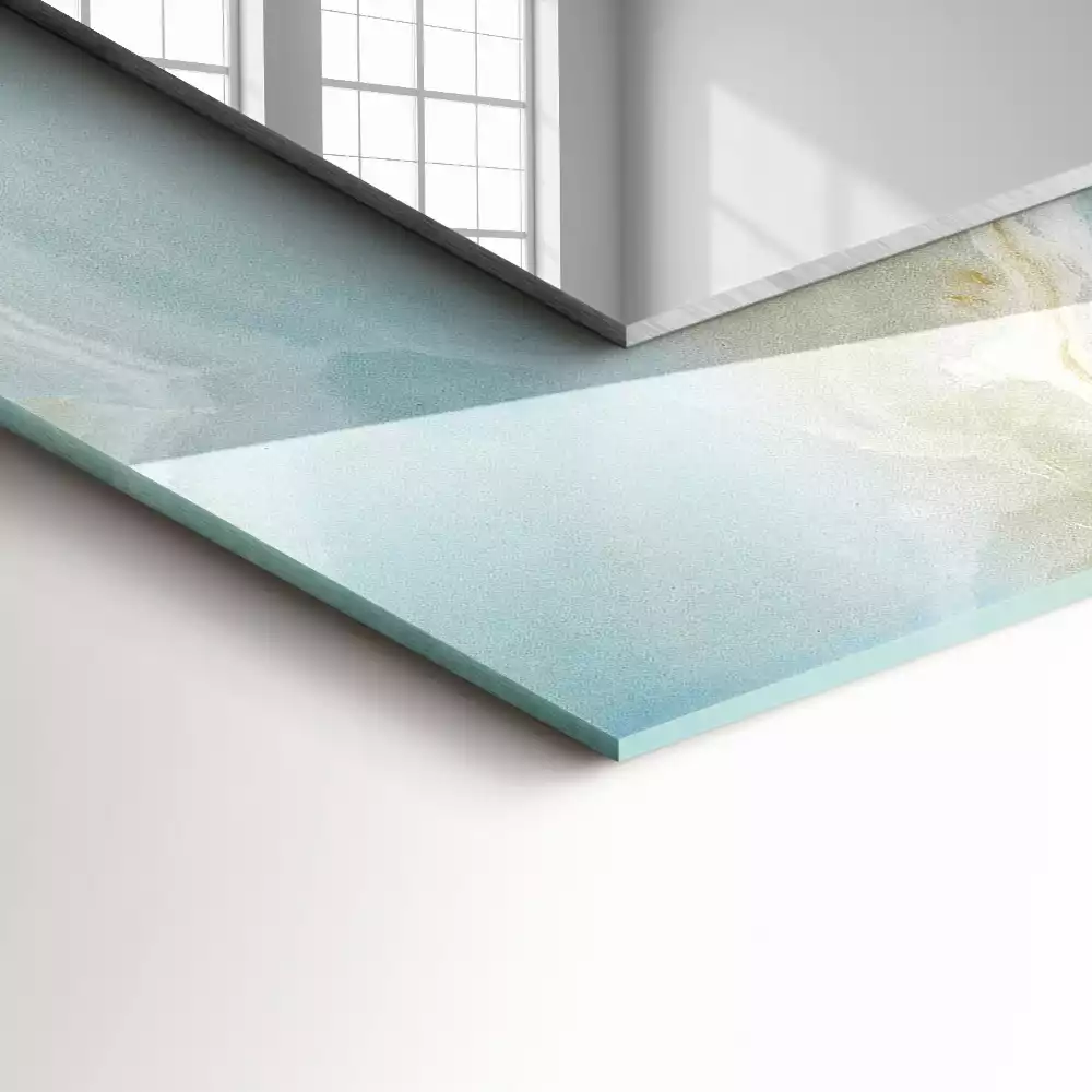 Espelho com moldura decorada Mármore ônix azul