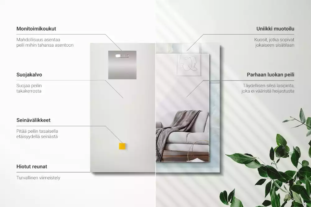 Espelho com moldura decorada Mármore ônix azul