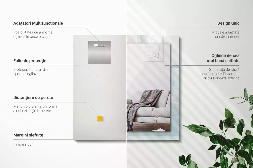 Espelho com moldura decorada Mármore ônix azul