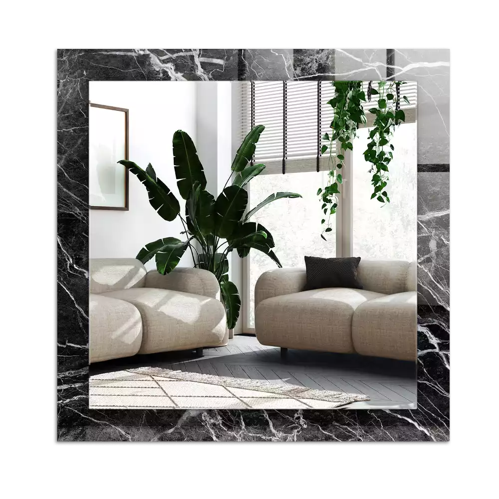 Espelho decorado Mármore preto