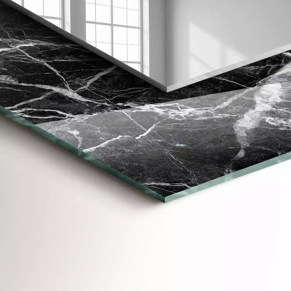 Espelho decorado Mármore preto