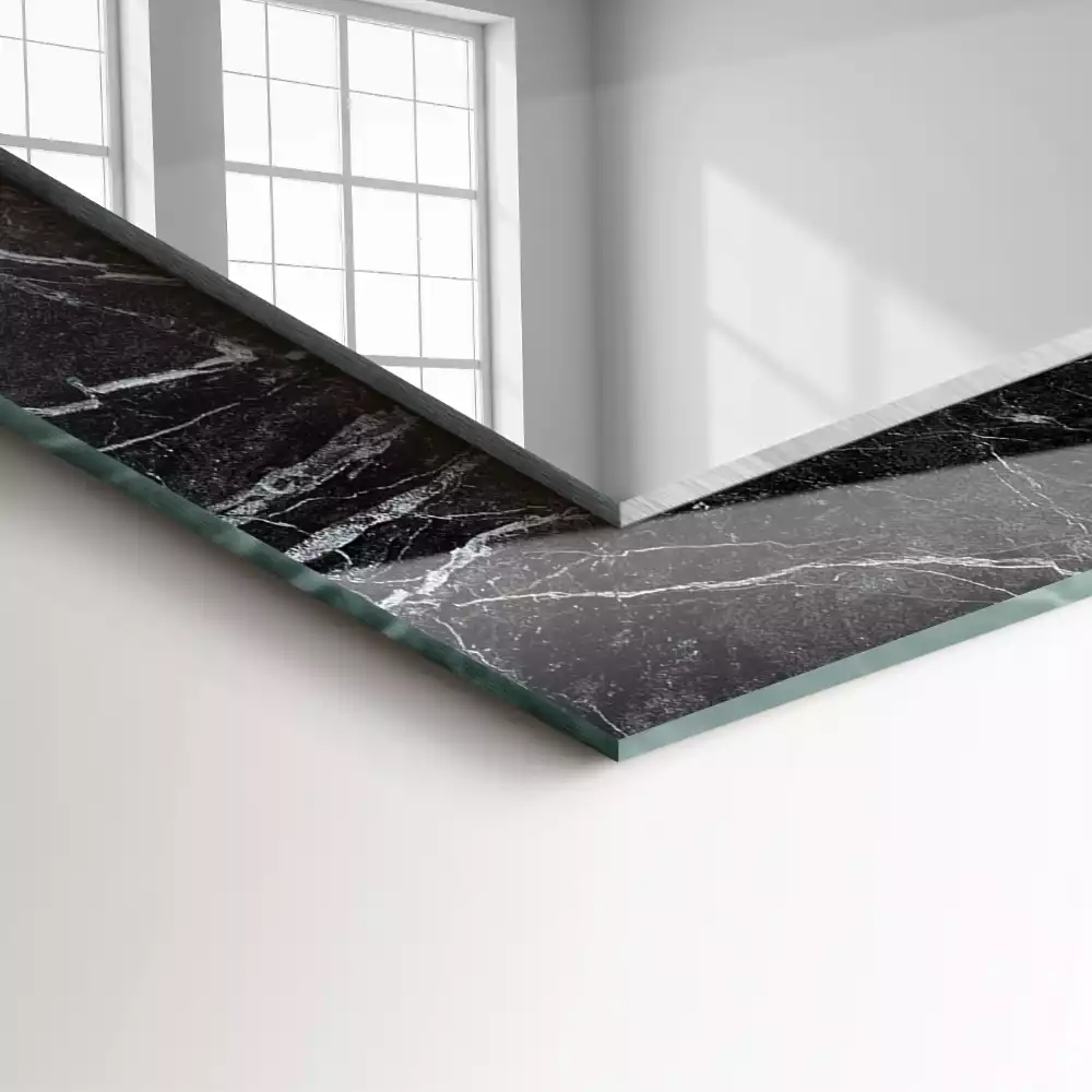 Espelho decorado Mármore preto