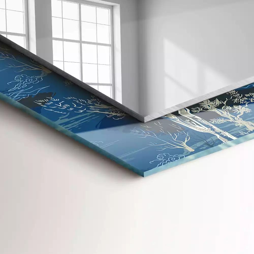 Espelho decorado Paisagem de árvores