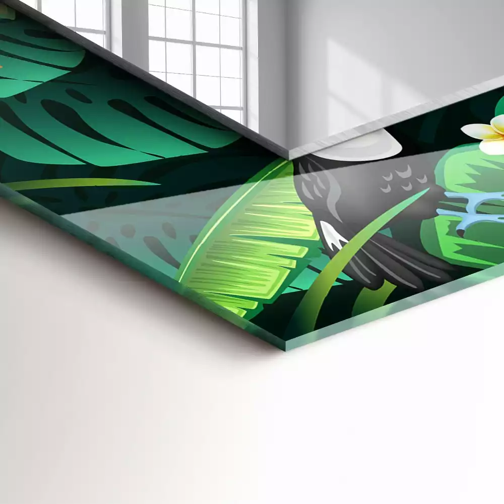 Espelho decorativo Tucanos saem da selva