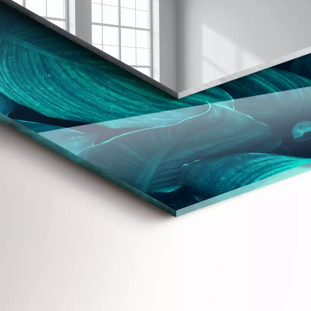 Espelho decorado Folhas verdes