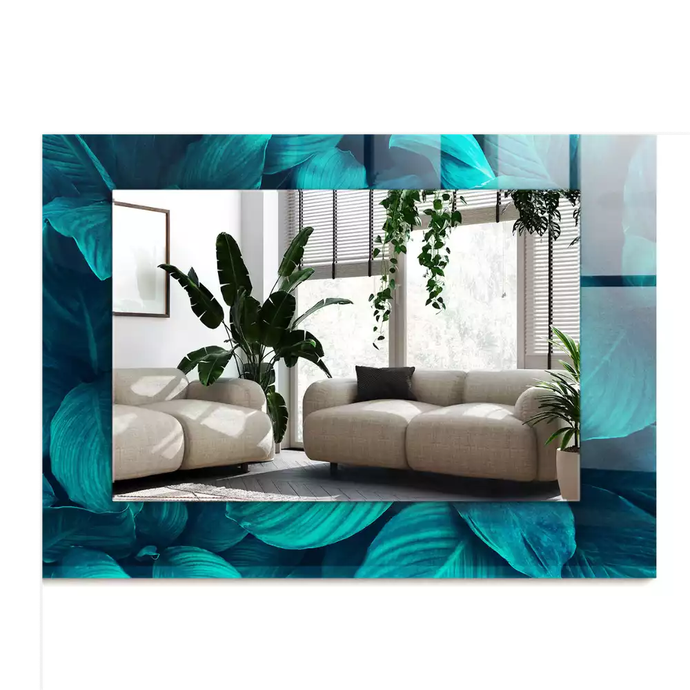 Espelho decorado Folhas verdes
