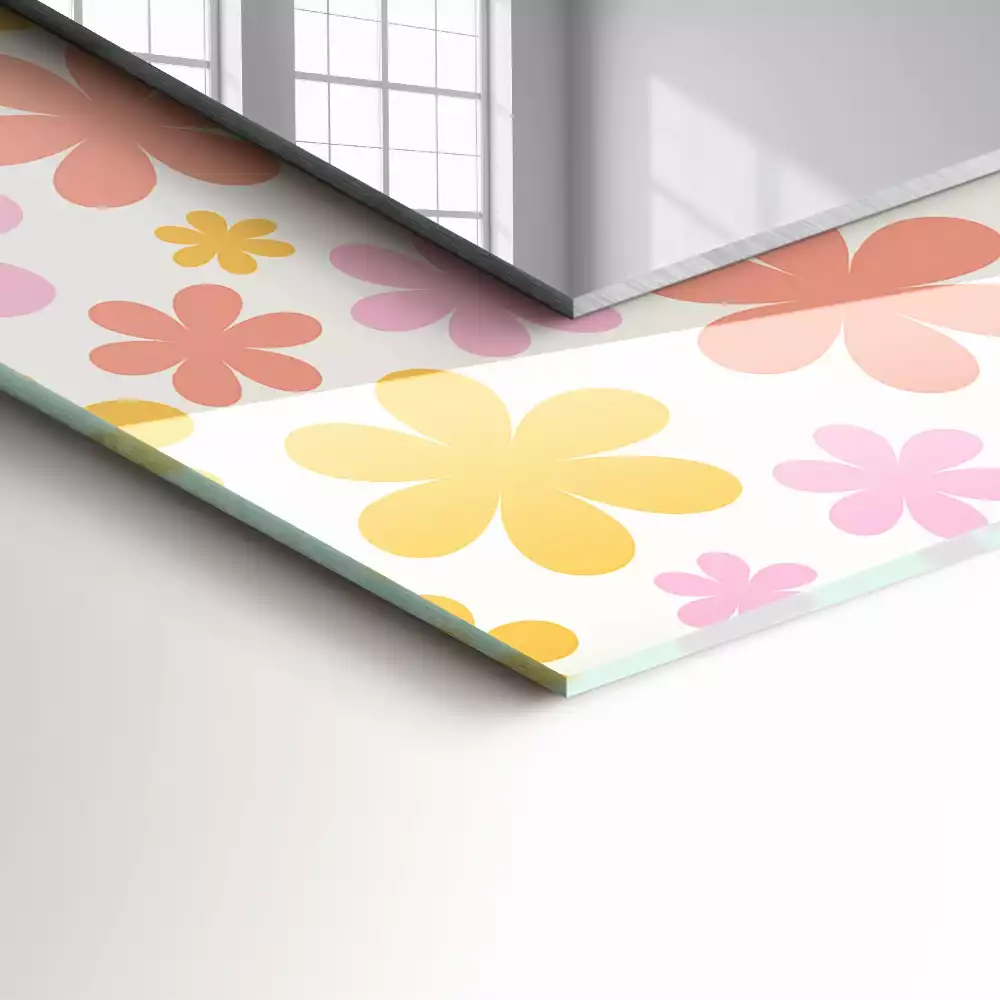 Espelho com moldura decorada Padrão floral