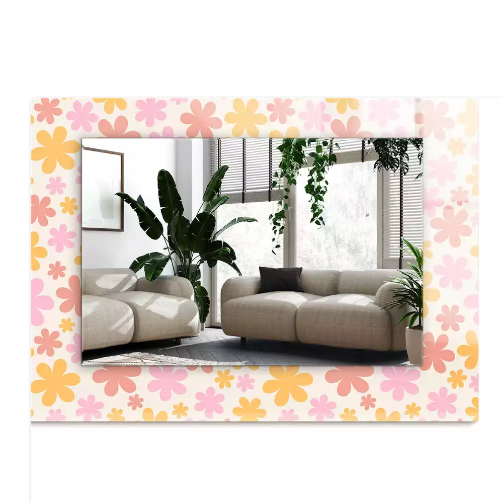 Espelho com moldura decorada Padrão floral