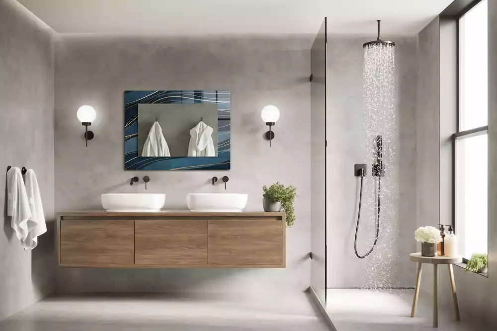 Espelho decorado Linhas abstratas