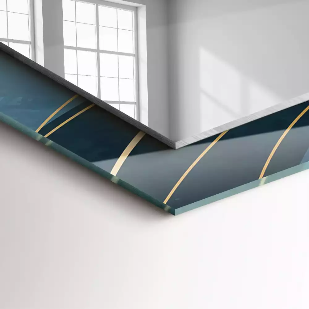 Espelho decorado Linhas abstratas