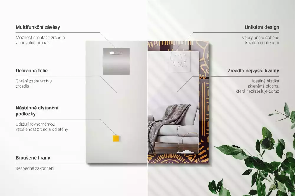 Espelho decorado Padrão étnico