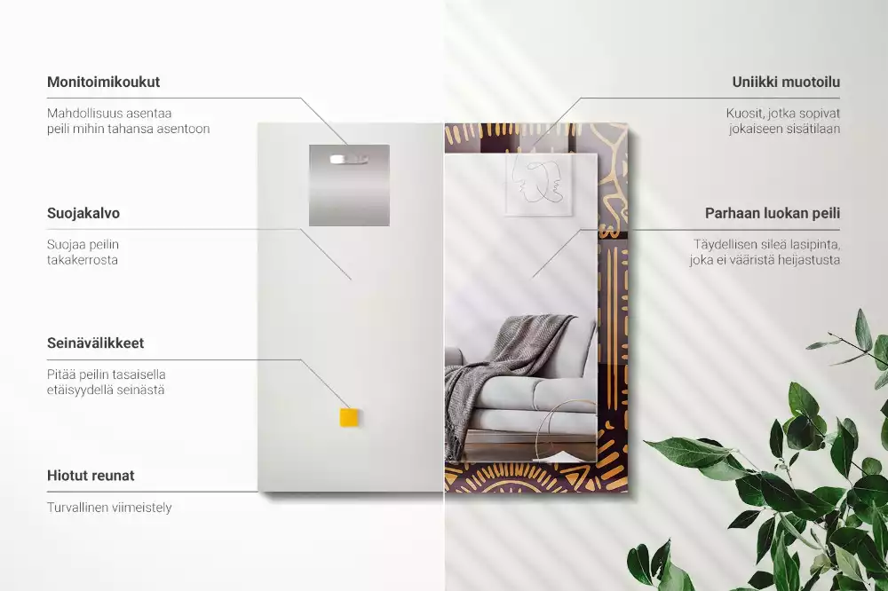 Espelho decorado Padrão étnico