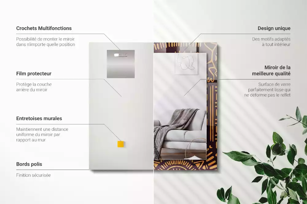 Espelho decorado Padrão étnico