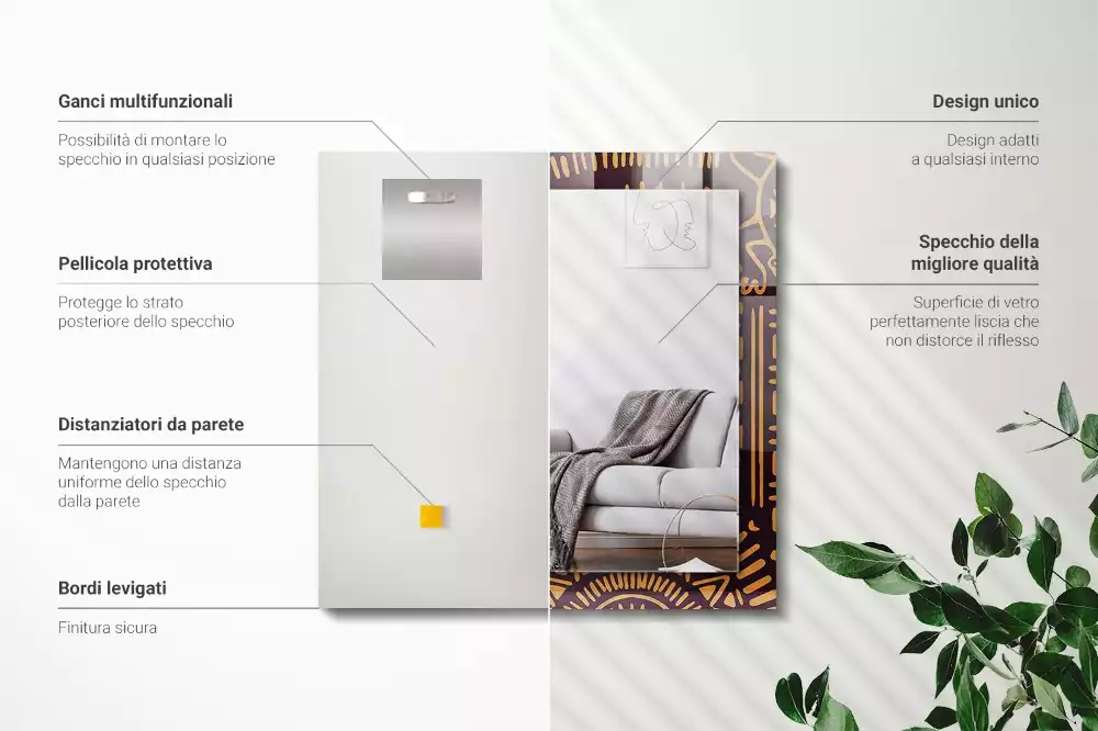 Espelho decorado Padrão étnico