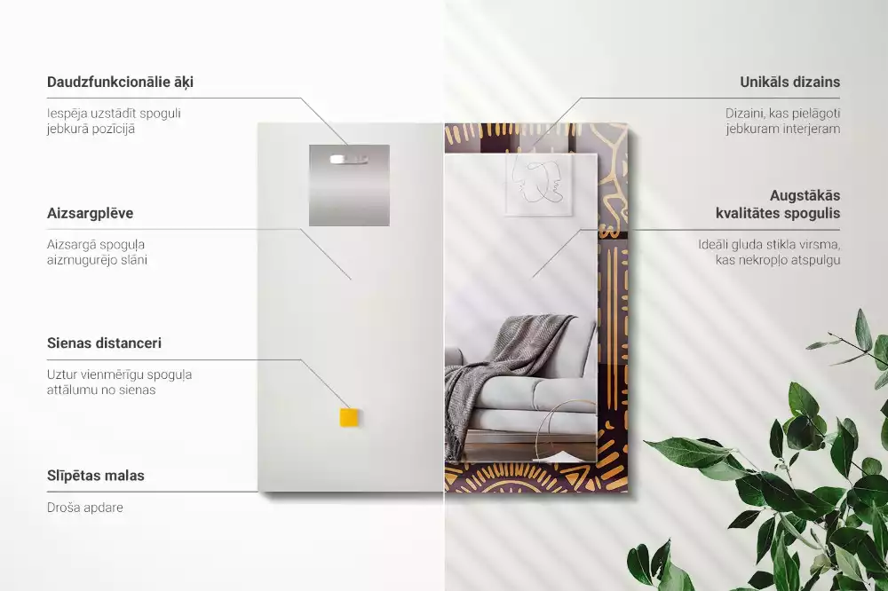 Espelho decorado Padrão étnico