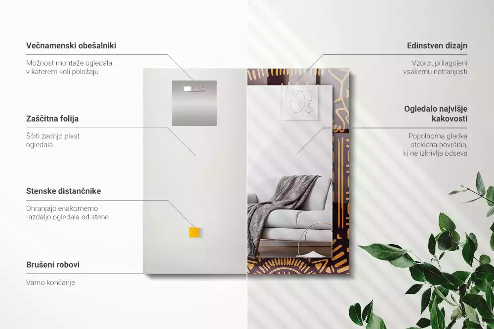 Espelho decorado Padrão étnico