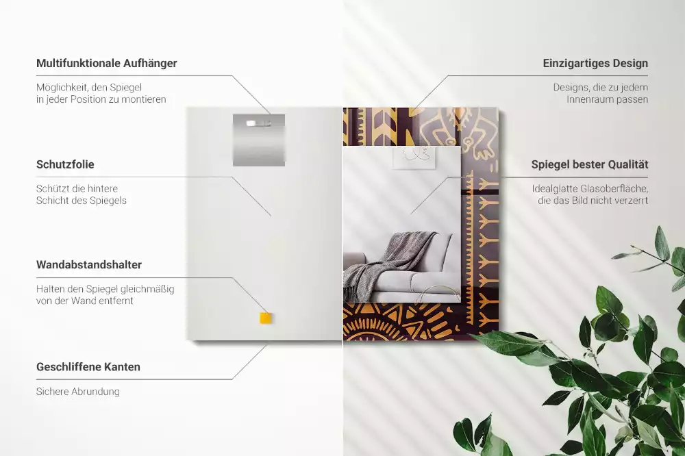 Espelho decorado Padrão étnico