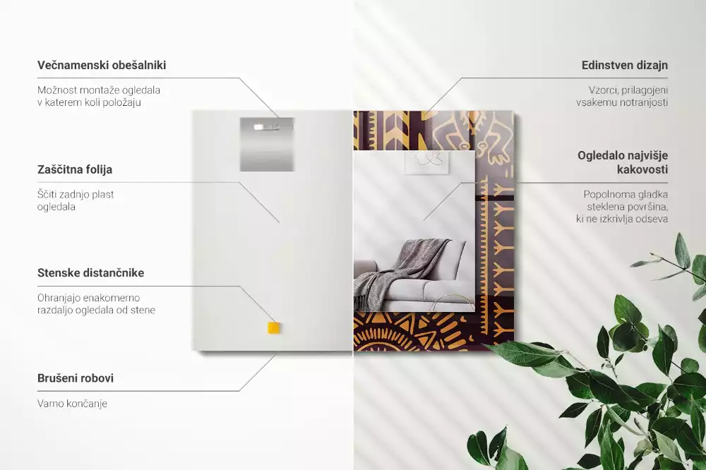 Espelho decorado Padrão étnico