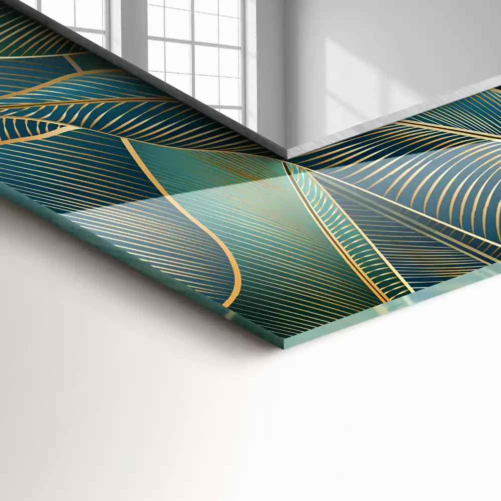 Espelho decorativo Linhas de folhas