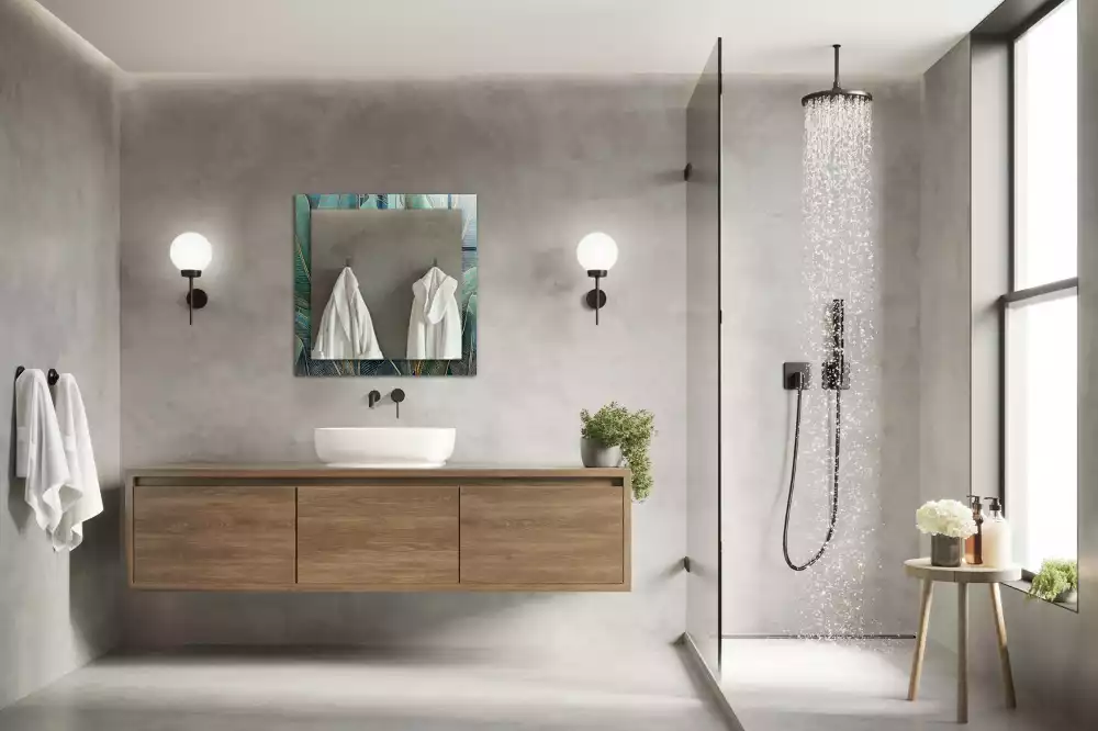 Espelho decorativo Linhas de folhas