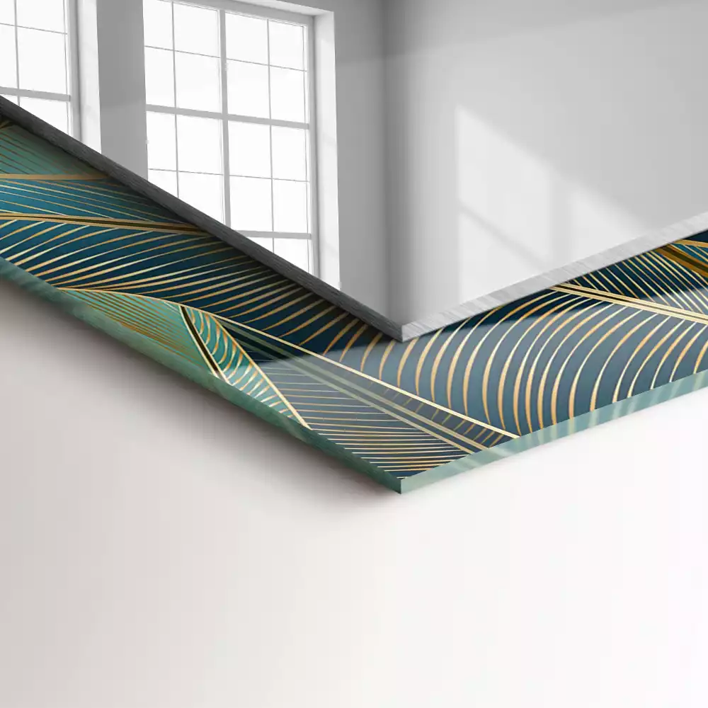 Espelho decorativo Linhas de folhas