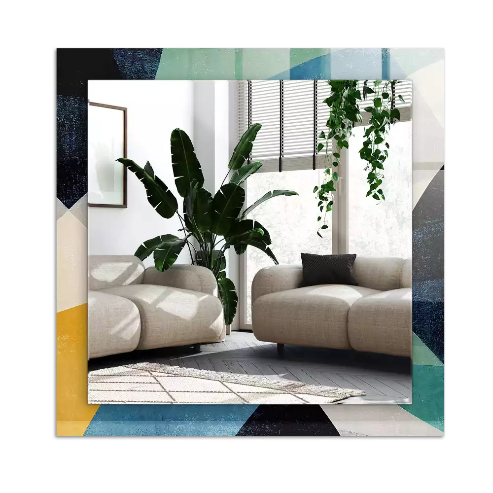 Espelho com moldura decorada Padrões coloridos abstratos